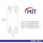 MIT MB-01 Lehimli Tip Plakalı Isı Eşanjör (20 Plakalı)