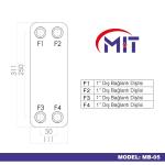 MIT MB-05 Lehimli Tip Plakalı Isı Eşanjör (16 Plakalı)